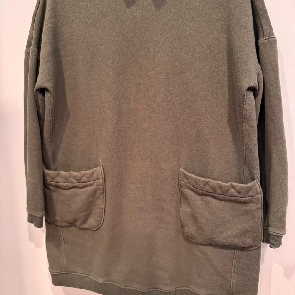 Tuckernuck Pomander Place Forest Green Porter Sweatshirt Dress Fleece Medium - Picture 3 of 9